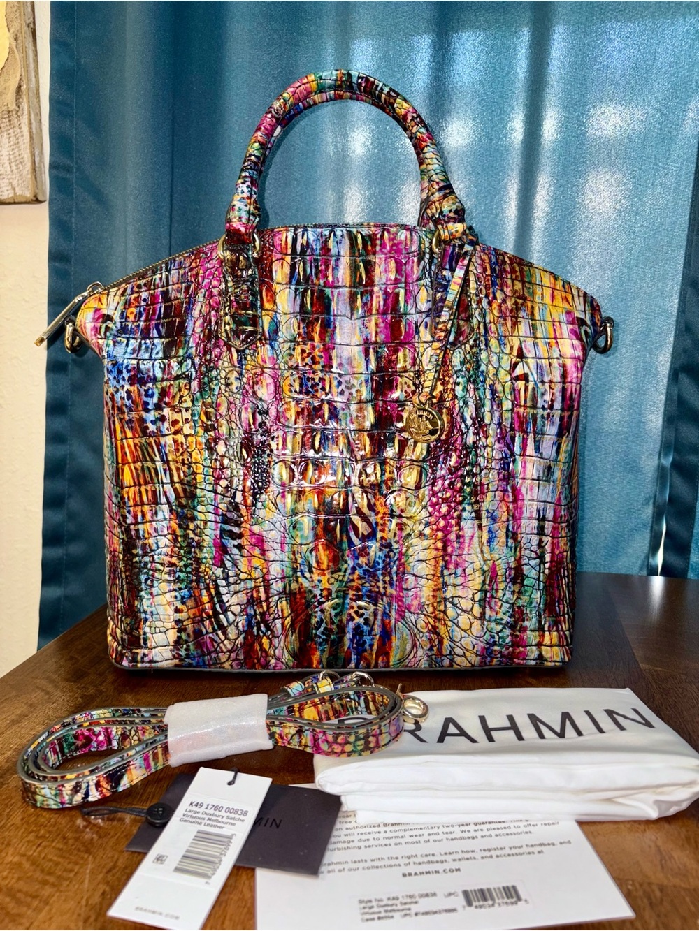 Brahmin EUC Lrg Dux - Virtuous - EXCLUSIVE - Exotic - Metallic - VERY RARE
